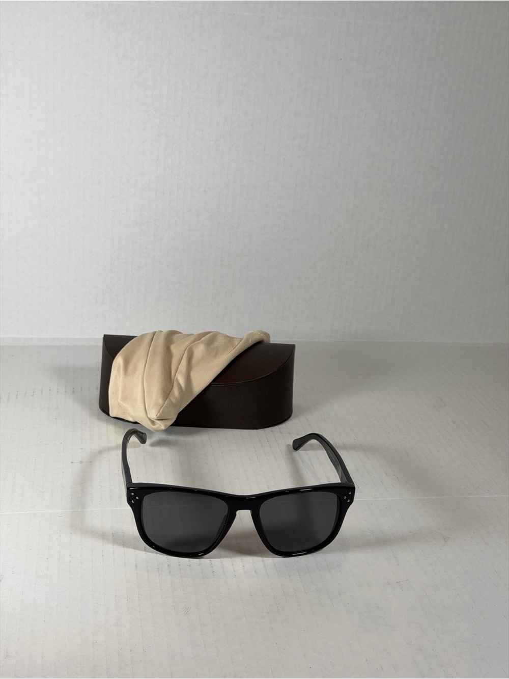 Oliver Peoples Black Frame Sunglasses with Dark Gray Lenses